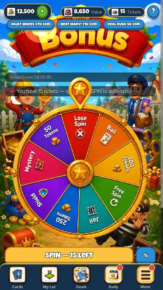 The Lucky Lots Bonus Wheel