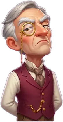 Mr. Grigsby, a rival builder in Lucky Lots